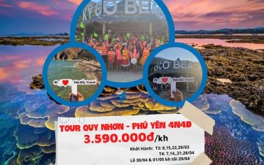 TOUR DU LỊCH QUY NHƠN - PHÚ YÊN - 4 NGÀY 4 ĐÊM - SIÊU HOT